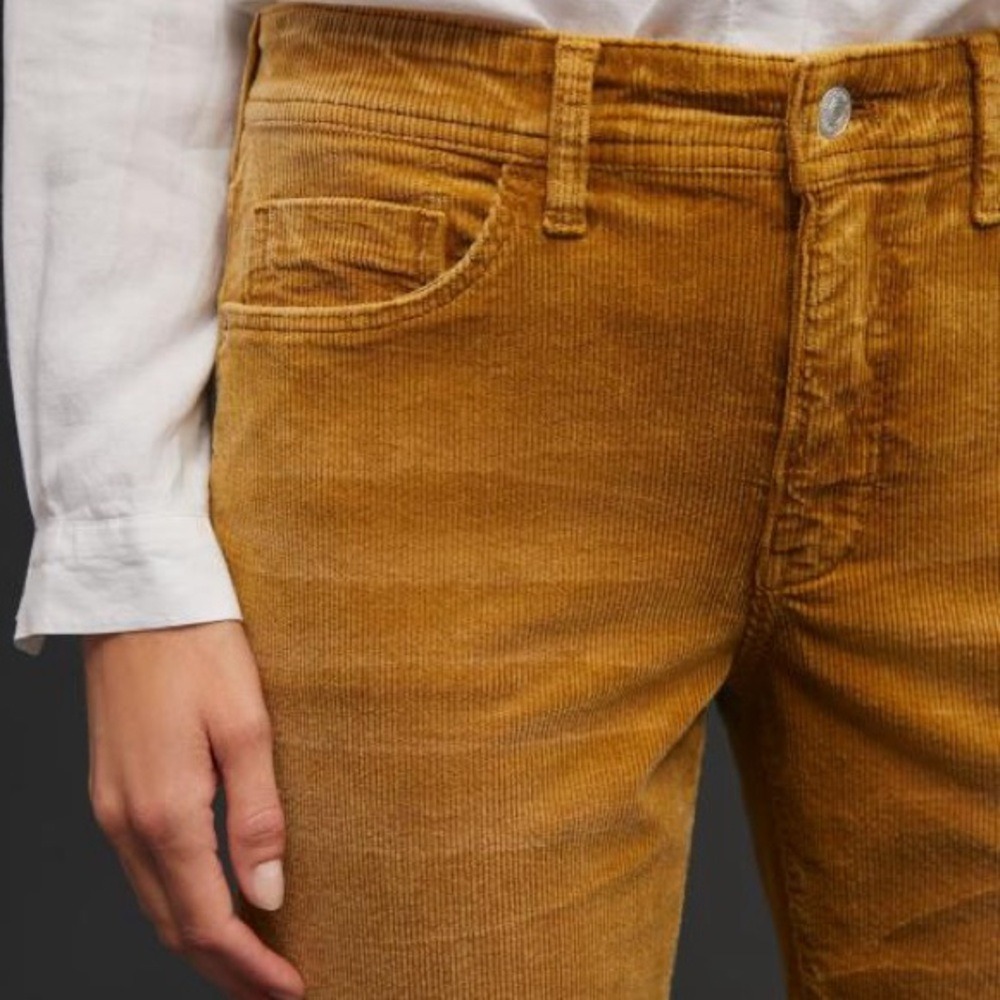 Anthropologie Pilcro High-Rise Skinny Corduroy Pants Cedar Gold Size 26 NWT - Picture 6 of 14